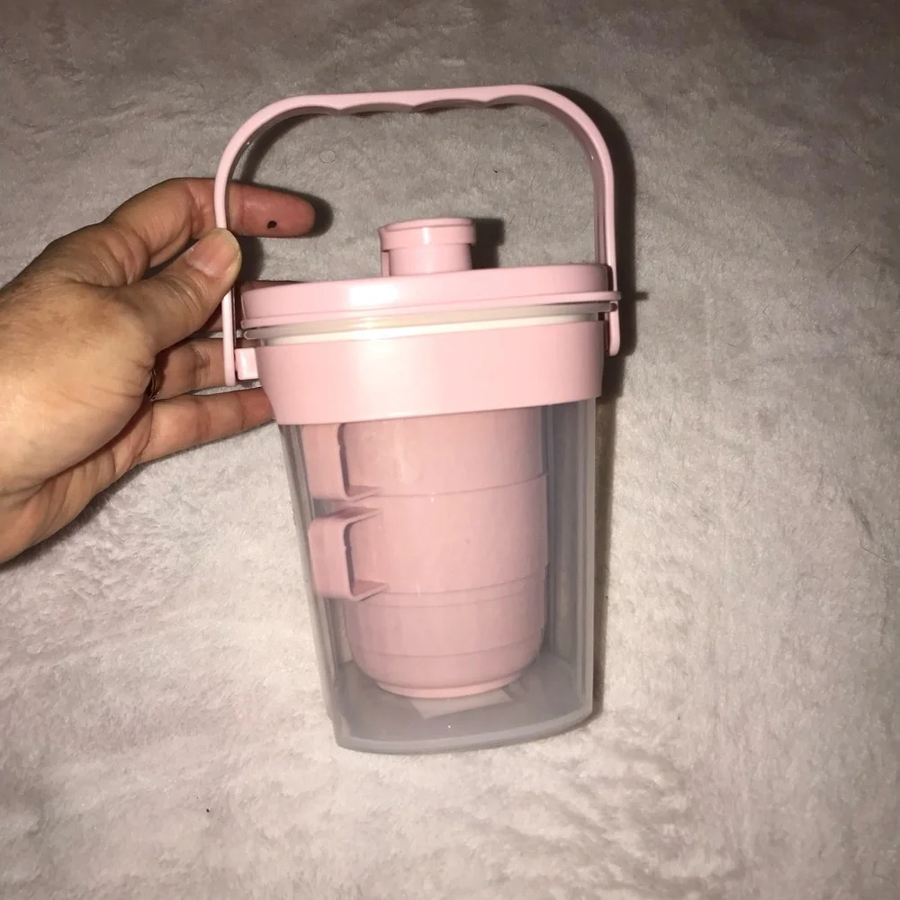 Portable Water Juice Container With Cups for Dining Cafe Picnic New - Picture 3 of 14